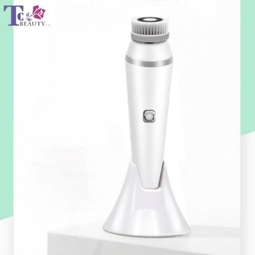4 In 1 Electric Cleansing Instrument Silicone Facial Cleansing Brush Rechargeable Waterproof Spin Sonic Massager Washing Brush