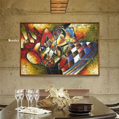 Picasso painting hand-painted high quality Picasso painting Spanish modern abstract sofa decorate club hotel lobby wall decorate