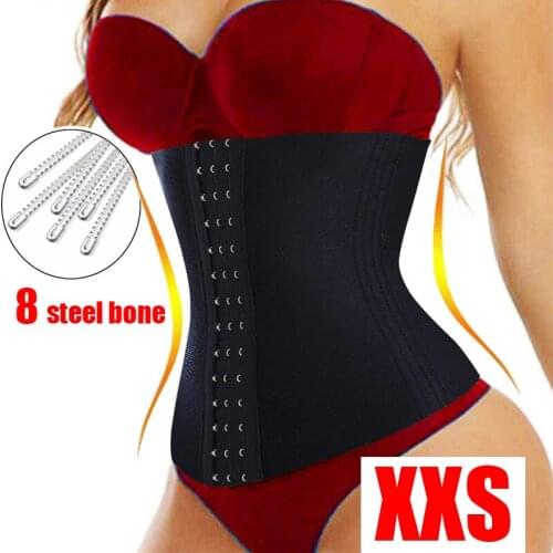 XXS XS 8 Steel Bones Girls Shapewear Slimming Waist Trainer Modeling Belt Women Dress Underwear Body Shaper Waist Cincher