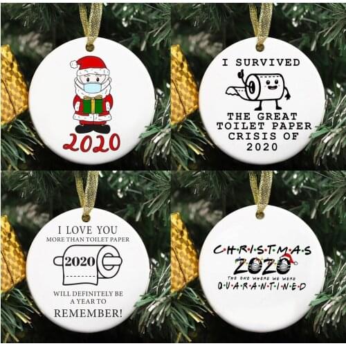 Creative Christmas Tree Ornament Withstood The Circle Printed on