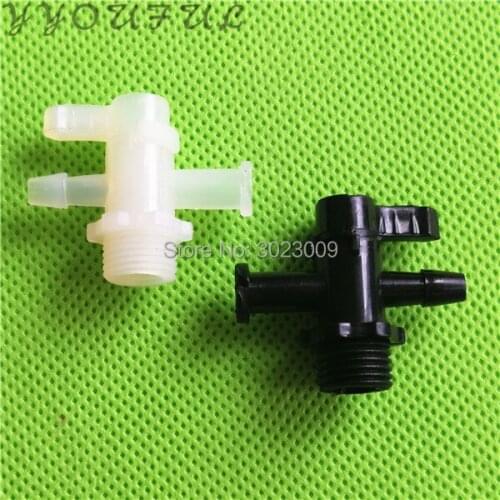 16pc best price digital printer ink tube connector plastic for Flora Myjet Challenger Liyu UV ink valve 3 ways ink pipe fittings