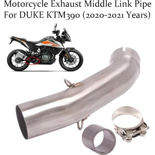 Motorcycle Exhaust Modified Middle Link Pipe Escape Moto For DUKE 390 KTM390 KTM 390 ADV Adventure 2020 - 2021 Years