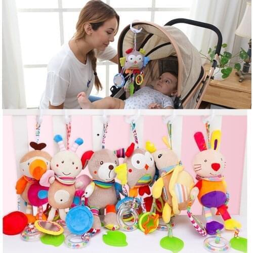 Cartoon Baby Toys 0-12 months Bed Stroller baby mobile Hanging Rattles Newborn Plush Infant Toys for Baby Boys Girls Gifts
