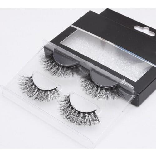 3D Handmade Natural Eyelashes 2Pairs Cross Eye Lash Extension Stereoscopic Curl Magnetic False Eyelashes