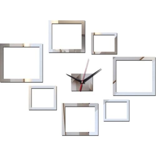 New fashion wall stickers clock clocks home decor Furniture acrylic Mirror Surface sticker modern living room