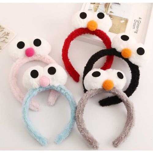 Cartoon hair band plush big eyes girl selling cute, cute selfie, funny face washing, pressing hair, hair band, headdress