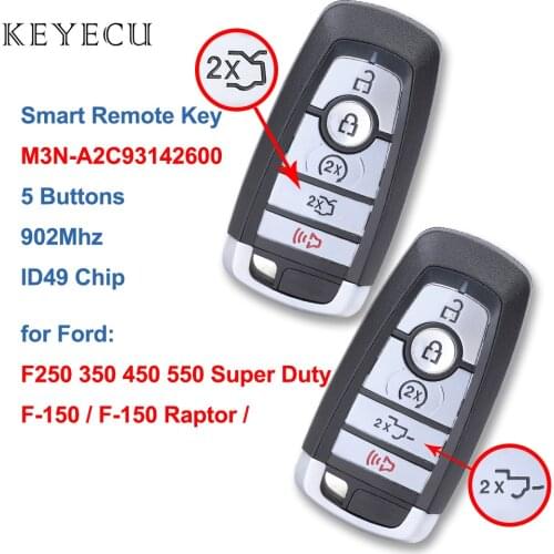 Keyecu Smart Remote Car Key 902Mhz ID49 for Ford Fusion Explorer Expedition Edge 2017 2018 2019 M3N-A2C931426, M3N-A2C93142600