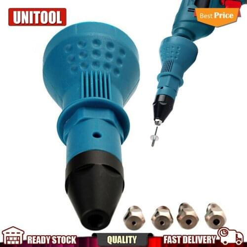Realmote Electric Pull Rivet Gun Adapter Riveting Tool Cordless Drill Insert Nut For Blind 2.4 To 4.8mm