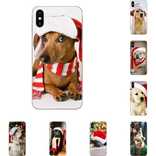 Christmas Dog Hat For Huawei Honor Mate 20 p40 lite pro 10i 20i 8S lite Y9 Y7 Y5 Prime 2019 2018 TPU Pattern Pink