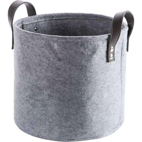 S/L Size Felt Storage Basket Bin with Handles Bedroom Closet Toy Laundry Storage Basket Storage Bin