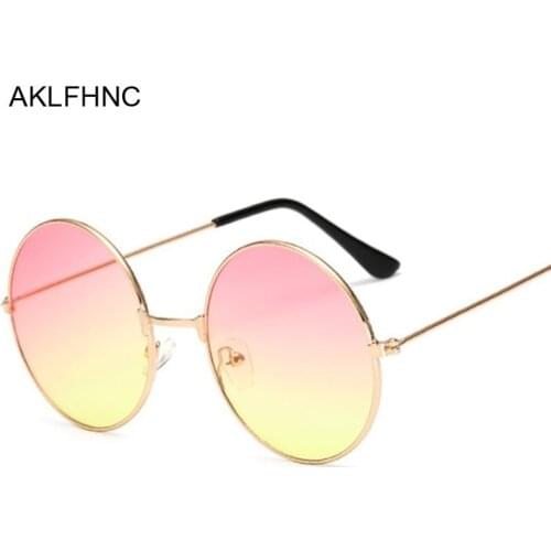 Retro Round Sunglasses Men Women Brand Designer UV400 Vintage Metal Frame Sun Glasses Male Female Fashion Lunette De Soleil