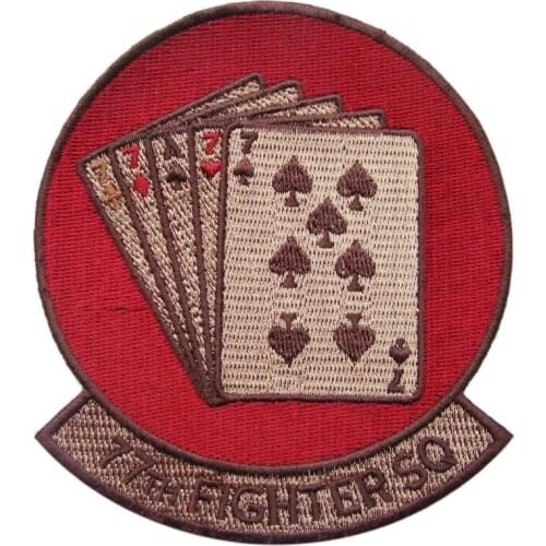US USAF 77TH FIGHTER SQUADRON EMBROIDERED INSIGNIA PATCH
