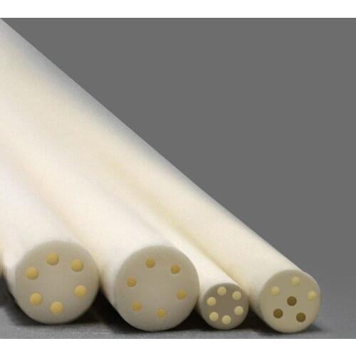 Tube Corundum tube Thermocouple temperature sensor Protective tube High temperature 1750 degrees With 6 inner hole 99 Ceramic