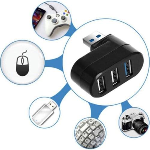 2020 New rotating USB 2.0 Hub Splitter Portable Mini Extension Rotatable 2.0 Hub USB T5U6