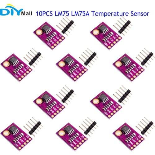 10PCS LM75 LM75A Temperature Sensor High Speed I2C Interface High Precision Development Board Module CJMCU-75