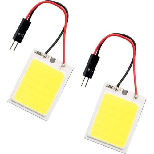 YSY 100pcs T10 Cob Dome lights Reading Map Lamp Led Panel 24smd White Car Auto Interior Bulb Festoon BA9S 3Adapter car-styling