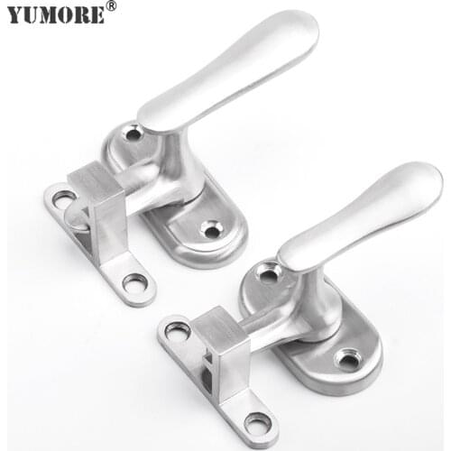 YUMORE Stainless Steel Doors And Windows Sash Lock Window Latch Handle， Sliding Window Handle Security Hasp Hardware