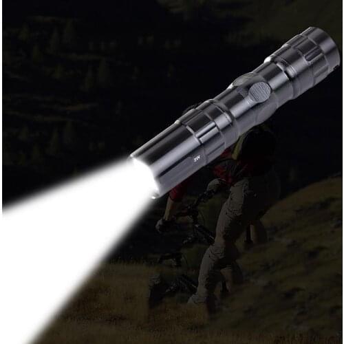 1,2Pcs Mini Portable 3W Waterproof Strong Bright LED Flashlight Focus Torch Lamp With Hand Strap LED Warm white Torch Light Lamp