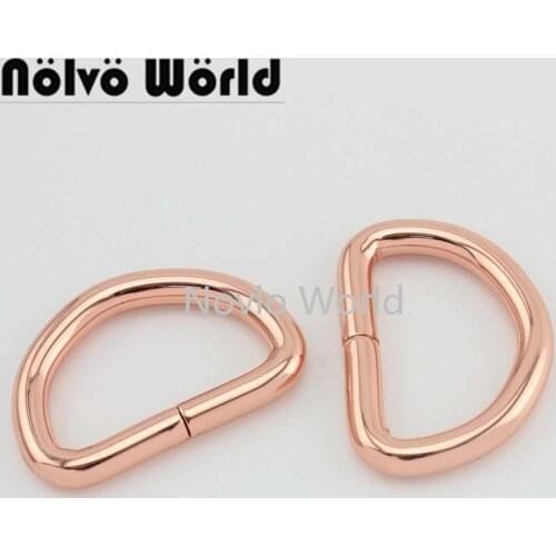 Nolvo World 5-20-100pcs 32*19mm 1.2" metal D ring bag handle buckles women handbag lock hang buckles diy hardware accessories