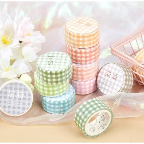 20mm*5m Basic Simple Grids Paper Masking Washi Tape DIY Decorative Sticker Stick Label Handbook Album Decoration