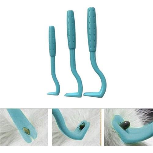 3Pcs Ticks Remover Plastic Twist Hook Flea Remover Dog Cat Grooming Supplies Tick Removal Tool Pet Comb Scratching Flea Picker