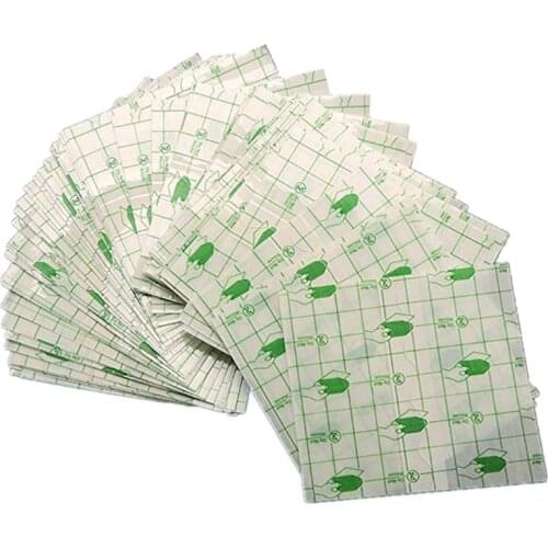 50Pcs/lot Transparent Tape PU film Adhesive Plaster Waterproof Anti-allergic Wound Dressing Fixation Tape self-Paste