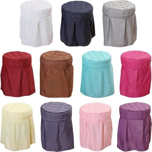 Velvet Beauty Salon Round Chair Cover Seat Cover Washable Non-Slip Stool Cover Supplies for Home Spa Barber Shops Office