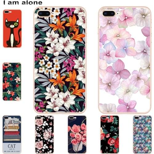 I am alone Phone Case For Apple iPhone 6 6S Plus 7 8 Plus Fashion Color Cute Cartoon Printed Paint Mobile