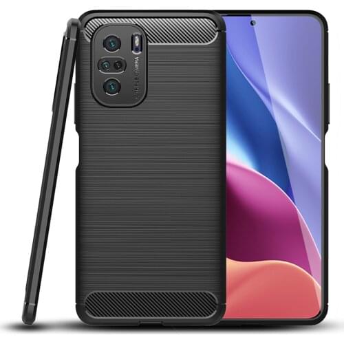POCO F3 Carbon Fiber Case For Xiaomi Redmi K40 Pro Case Luxury Soft TPU Slim Silicone Cover for Redmi K 40 Capa Fundas