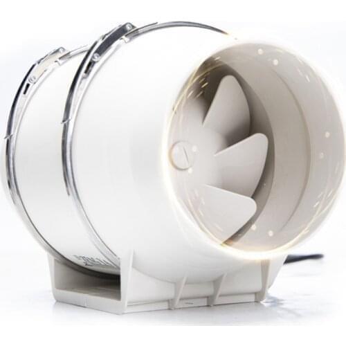 4''~6''Circular Duct Blower Fan Kitchen Powerful Smoke Exhaust Indoor Silent Ventilator Diagonal Flow Booster