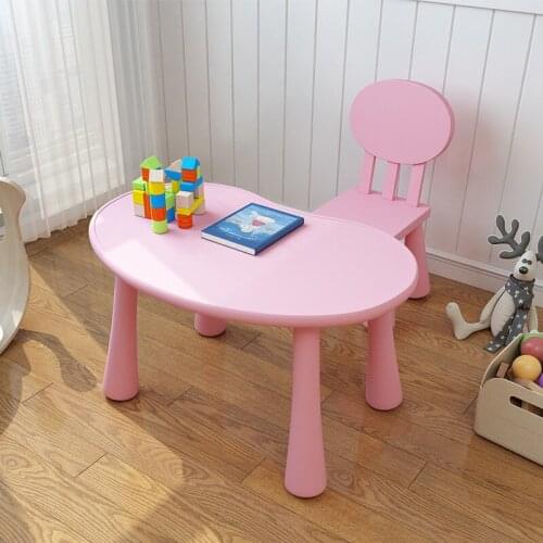 81*56*49cm Peas type Kindergarten desk Children studying desk Kids learning table with Round back-rest chair