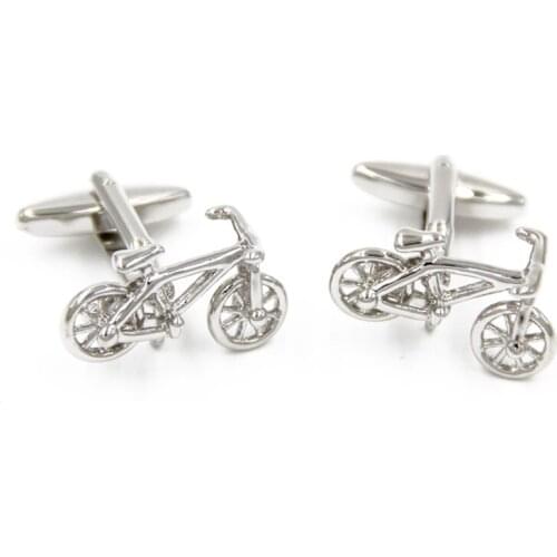 Hot Sale Real Tie Clip Bicycle Cufflinks Lepton Brand Metal Bike Design Cuff links For Mens Shirt Cuff Cufflink Best Gifts