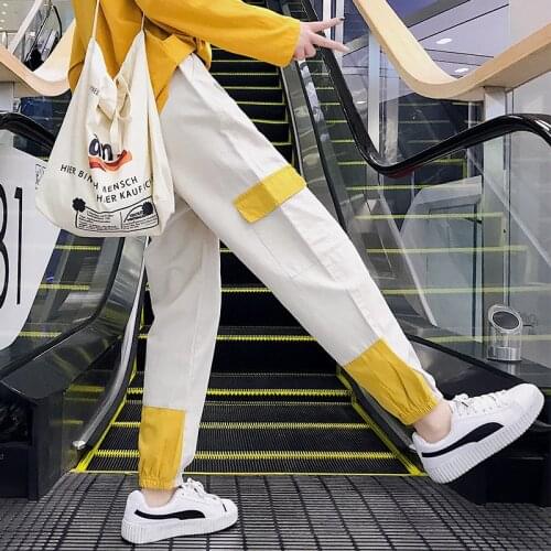 Hot Big Pockets Cargo pants women High Waist Loose Streetwear pants Baggy Tactical Trouser hip hop high quality joggers pants