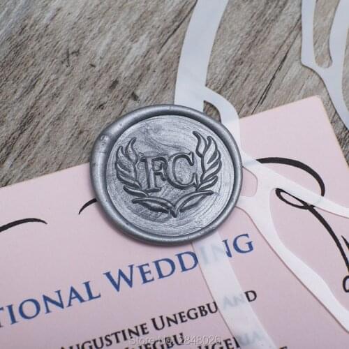 Custom Wedding TWO Initials WAX SEAL STICKER,envelope seal,wedding seal sticker,party wax seal sticker,Rustic wedding sticker