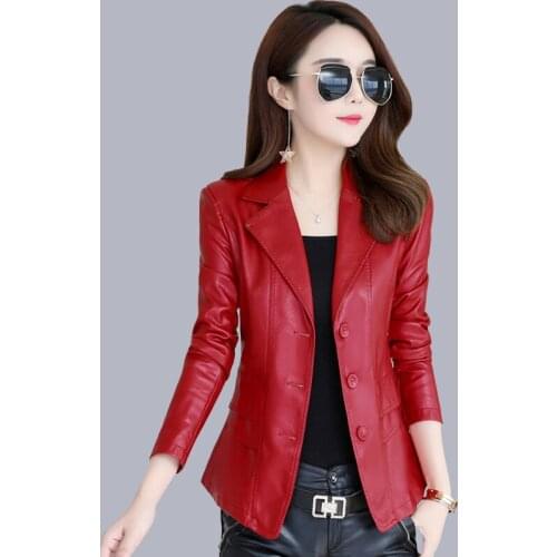 Black Coat Female Short Jackets for Women 2020 Faux Leather Pu Spring Autumn Abrigo Mujer 210