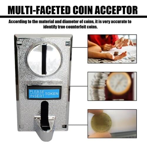 Hot Multi Coin Acceptor Electronic Roll Down Coin Selector Mechanism Side Durable Programable Mech Arcade Game Ticket Redemption