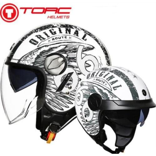 American retro motorcycle accessories helmet capacete casco moto men women summer double lens half face electric bicycle helmets