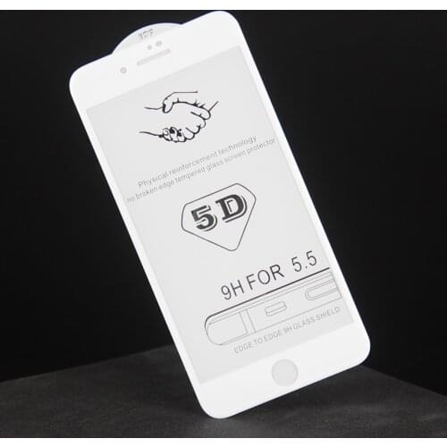 Wholesale 5D Curved Surface Full-screen Tempered Glass Screen Protector 9H Glass Film For iPhone 6 7 8 Plus X 20pcs/lot
