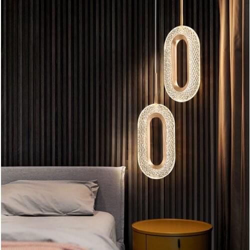 Nordic Oval Pendant Light Indoor Lighting Living Room Decoration LED Hanging Lamp For Home Bedside Stairs Apartment Loft
