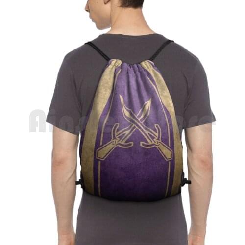 Riften Banner-Skyrim Backpack Drawstring Bags Gym Bag Waterproof Skyrim Elder Scrolls Elder Scrolls Riften Thieves Guild