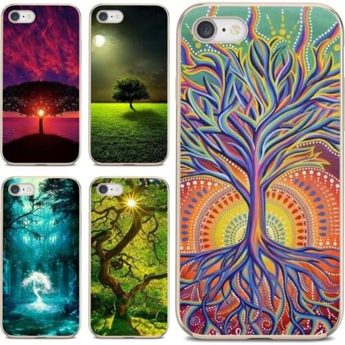 For Samsung Galaxy S7 S8 S9 S10E S20 FE Note 10 20 Edge Lite Plus Ultra Soft Case Cover Natural world Tree of Life Flower