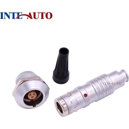 IP68 watertight connector, 3 pins push pull self-locking plug receptacle,M14 size 0K series, TGG.0K.303 ZGG.0K.303