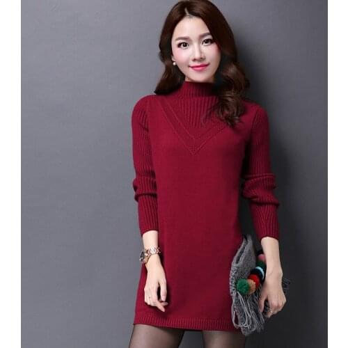 Womens Turtleneck Autumn Winter Sweater Knitted 2020 Fashion Slim White Long Sleeve Women Sweaters And Pullovers WXF547