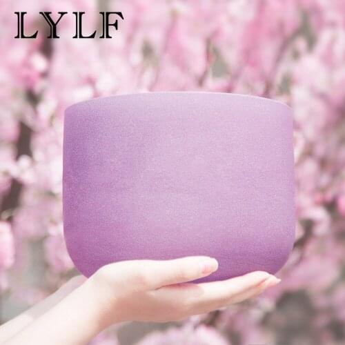 10 Inch B Crown 440hz / 432hz Purple Chakra Quartz Crystal Singing Bowl - Meditation