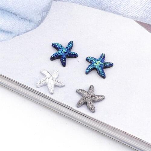10pcs Small Starfish Resin Crafts Patch Charms Earring Findings Phone Case Fridge Sticker Micro Landscape Decor Diy Jewelry Make
