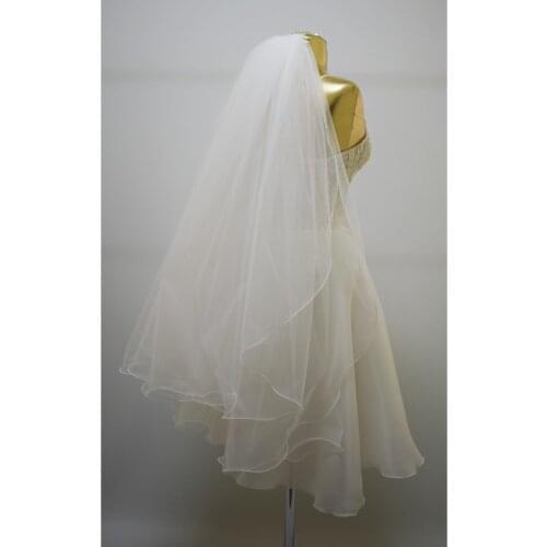 2 layer Bridal Wedding Veils, Chiffon Comfortable, Lightweight, Paris Special Design Wedding, Wedding, ball gown Costume Cheap And Good Quality