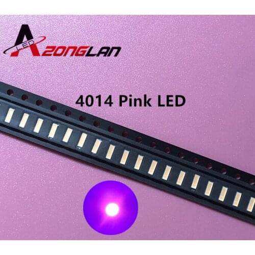 200PCS/LOT 4014 SMD LED pink 30mA 4.0 * 1.4 * 0.65mm super bright free shipping