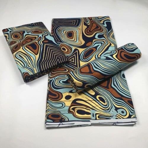 2021 New Soft Real African Golden Wax Fabrics High Quality Nigeria 100% Cotton Golden Ankara Print Wax Materials 6 Yards N1503-1