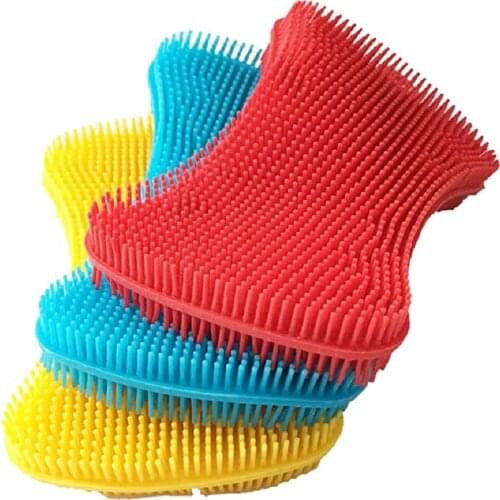 3PCS/SET Silicone Sponge Dish Washing Kitchen Scrubber,Multipurpose Better Sponges,Kitchen Gadgets Brush Accessories