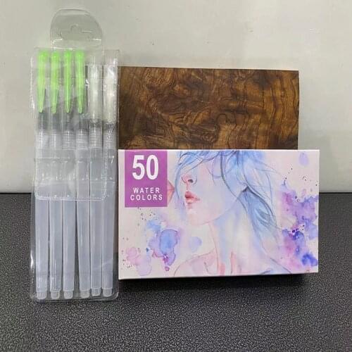 50/72/90 Color Solid Watercolor Paint Set Portable Metal Box Watercolor Pigment for Beginner Drawing Watercolor Paper Supplies